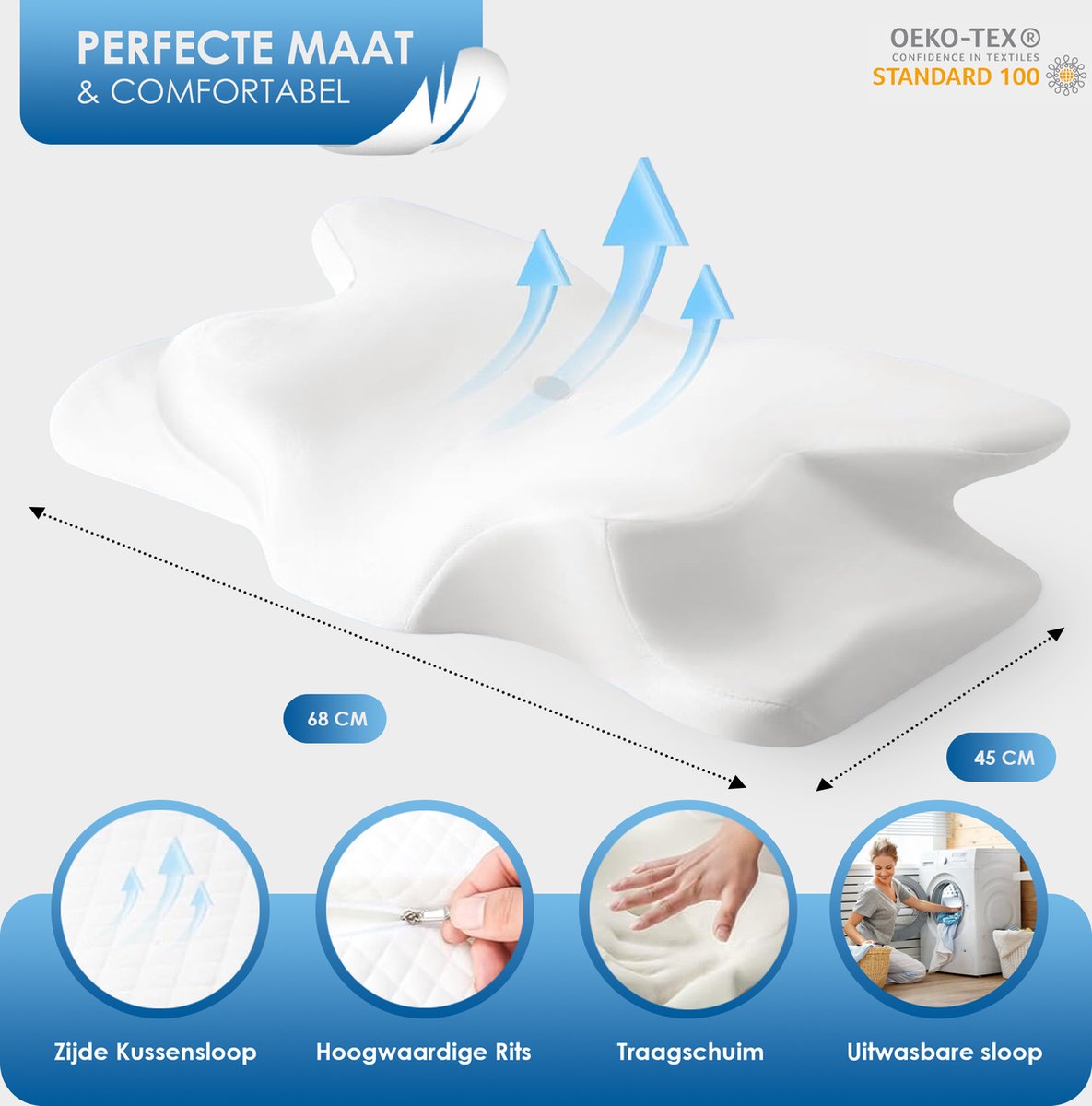 Maqi Living® Ergonomisch Nekkussen