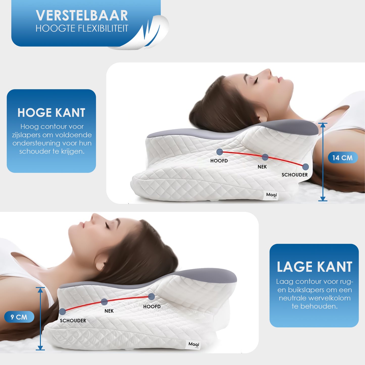 Maqi Living® Ergonomisch Nekkussen